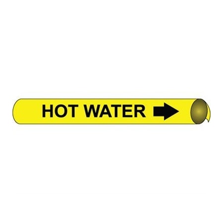 Nmc Pipemarker Strap-On, Hot Water B/Y, Fits, H4061 H4061